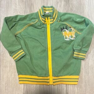 Green and Yellow Zip-Up Jacket